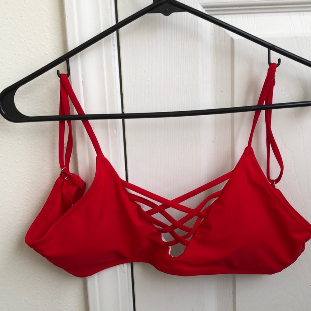 Red bikini top